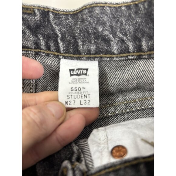 VTG Levis 550 27x32 (Actual 24x30) Relaxed Orange Tab Jeans Men Black USA  EUC - Picture 12 of 12